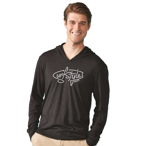 Unisex Surf Style Tri-Blend Long Sleeve Hoodie Tee